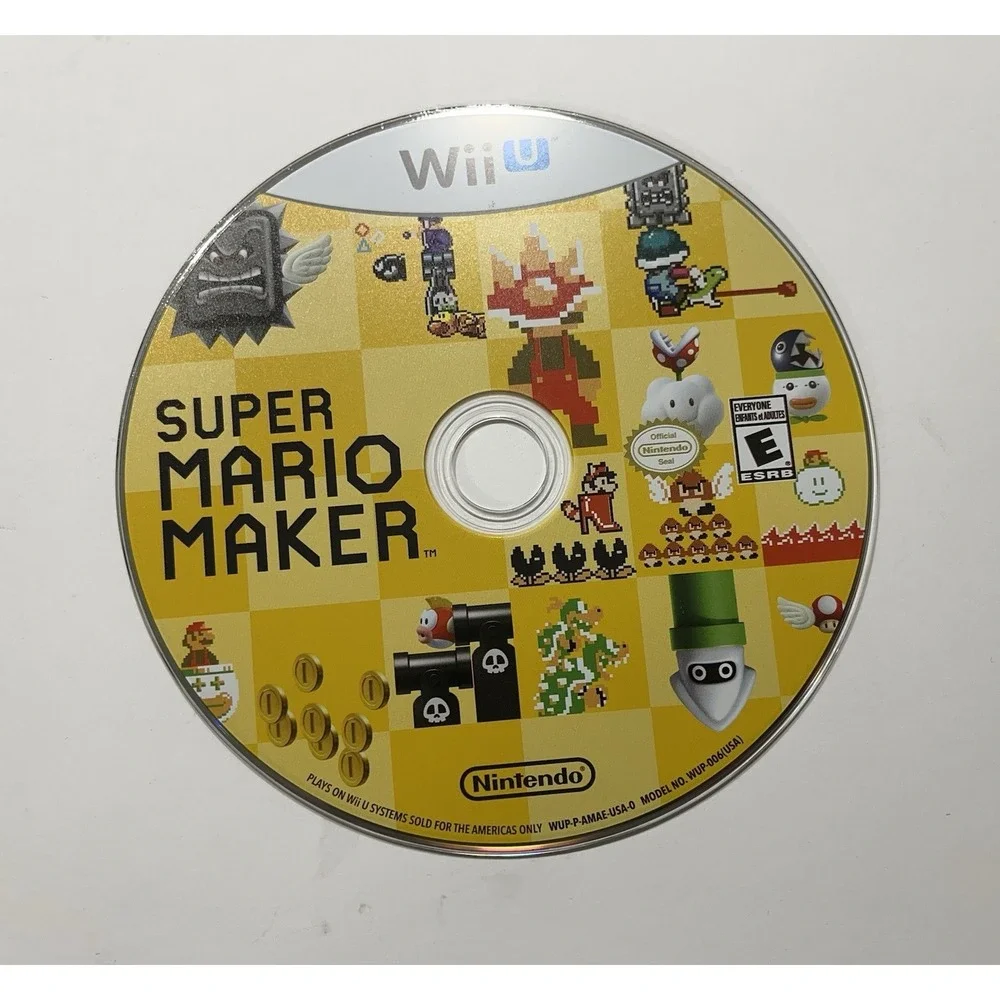 Super‎ Mario Maker Nintendo Wii U, With Inserts But No Manual Tested Cleaned